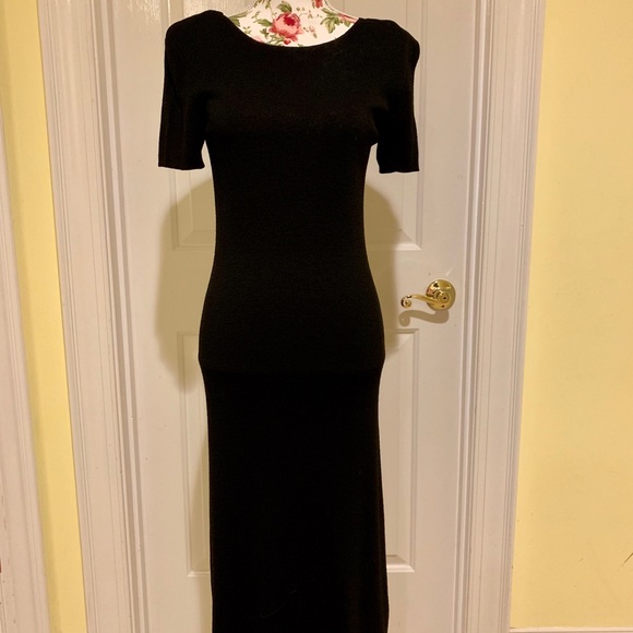 Talbots Dresses & Skirts - Talbots black knit dress with sweater size Petite